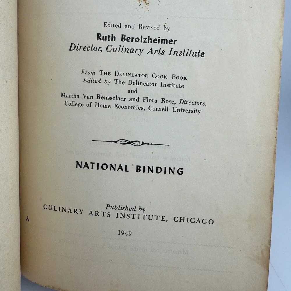Culinary Arts Institute American Woman's Cook Book 1949 Blue Fair Vintage Tabbed
